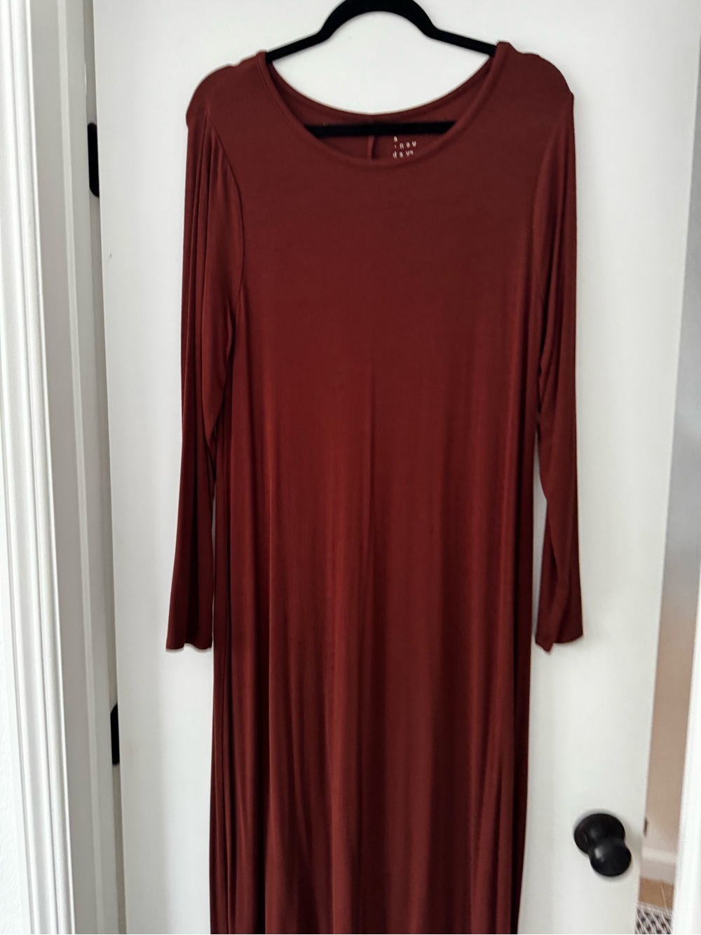 a new day Long Sleeve Maxi Dress - Rust